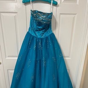 Tiffany Designs Strapless Prom Dress